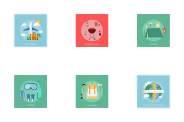 Férias e recreações Icon Pack