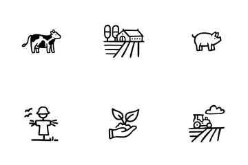 Ferme et agriculture Pack d'Icônes