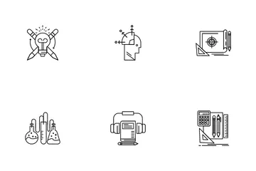 Fernunterricht und E-Learning Symbolpack