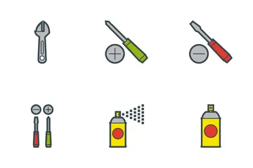 Ferramentas Cor 2 Pacote de Ícones