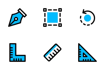 Ferramentas de design gráfico 1 Pacote de Ícones