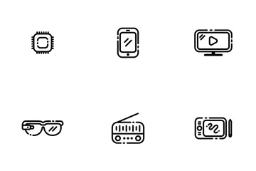 Linha de gadgets - ferramentas de eficiência Pacote de Ícones