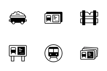 Ferrocarril Paquete de Iconos