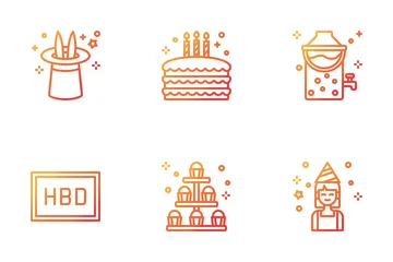 Festa de aniversário Icon Pack