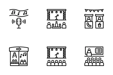 Festivalization And Exhibition Icon Pack