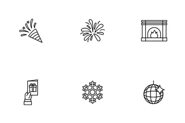 Festivo de Ano Novo Pacote de Ícones