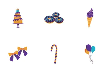 Fête d'anniversaire Icon Pack