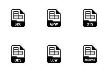 Format de fichier de feuille de calcul Pack d'Icônes