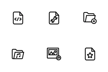 File And Folder Outline Icon Pack