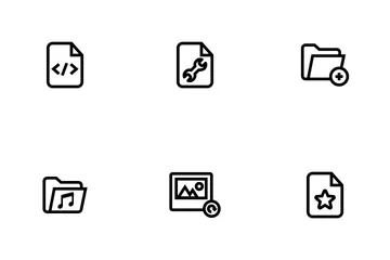 File And Folder Outline Icon Pack