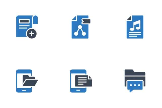 File & Folder Icon Pack - 40 Flat Files & Folders Icons | SVG, PNG, ICO ...