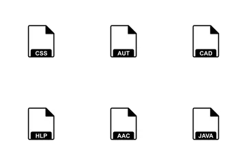 File Formats Glyph Icon Pack