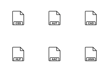 File Formats Line Icon Pack
