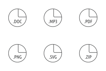 File Formats - Lines Icon Pack