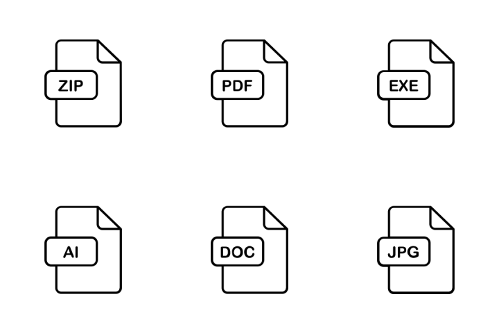 Download File Types - Retro Icon pack - Available in SVG, PNG, EPS, AI ...