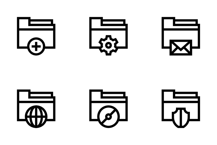 Files And Folders Icon Pack - 25 Flat Files & Folders Icons | SVG, PNG ...