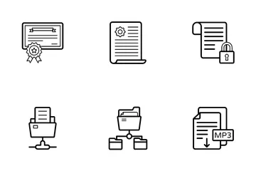 Files Folders And Certificates Icon Pack