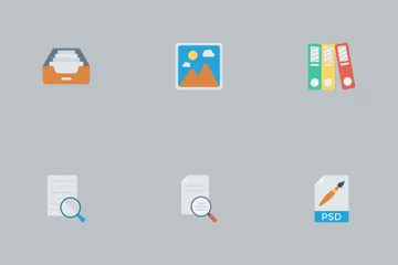 Files & Folders Flat Icons Icon Pack