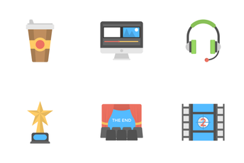 Film Making Flat Icons Icon Pack