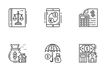 Finanças e impostos Icon Pack