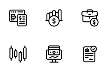 Finanças e investimentos Pacote de Ícones