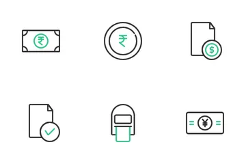 Finances et monnaie Icon Pack