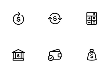 Finance Outline Icon Pack