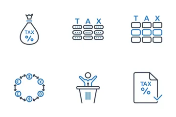 Finance Two Color Line Icon Pack