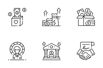 Financement participatif Icon Pack