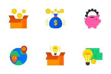 Financement participatif Icon Pack