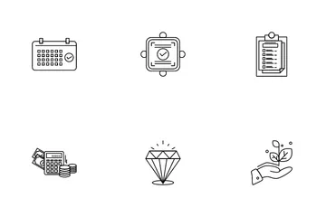 Financial Business And Global Business Icon Pack