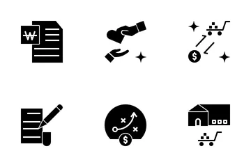 Financial Risk Glyph Icon Pack