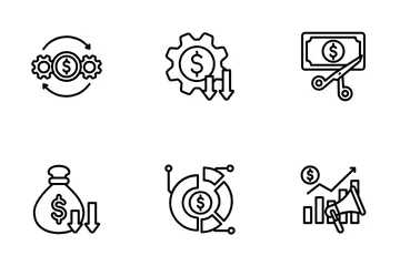 Financial Strategy Icons Pack Icon Pack