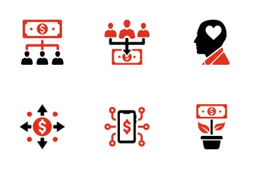 Financiamento colaborativo Pacote de Ícones