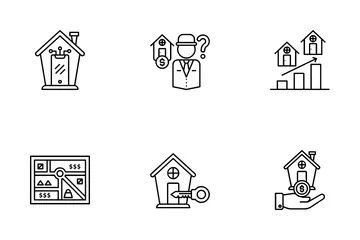Financiamento e Imobiliário Pacote de Ícones