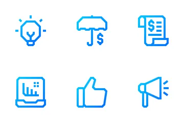 Financiación de las empresas Icon Pack