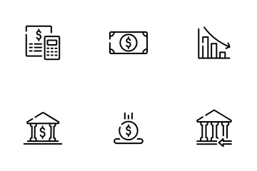 Financiación de las empresas Paquete de Iconos