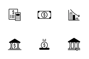 Financiación de las empresas Paquete de Iconos