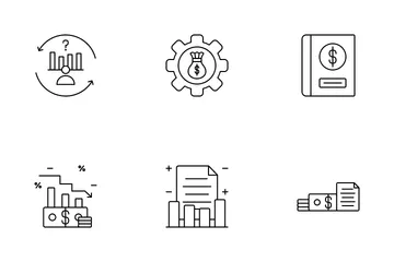 Financiación de las empresas Paquete de Iconos