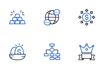 Financiación de las empresas Paquete de Iconos