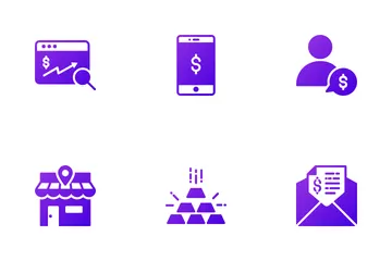 Finanzen und Geschäft Symbolpack