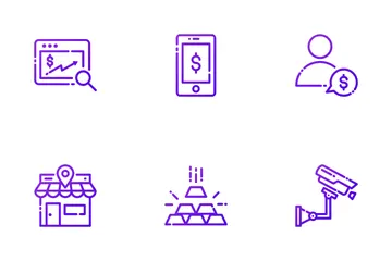 Finanzen und Geschäft Symbolpack
