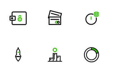 Finanzen und Geschäft Symbolpack