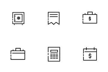 Finanzen und Geschäft Symbolpack