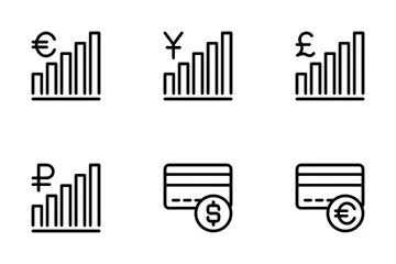 Finanzen Währung 1 Symbolpack