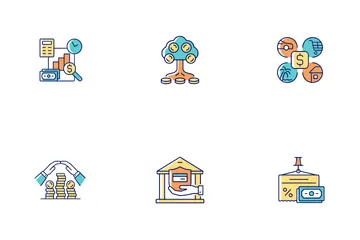 Finanzielle Bildung Symbolpack