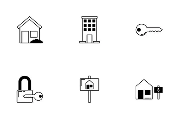 Finca de alquiler Paquete de Iconos