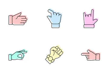 Fingeraktionen Symbolpack