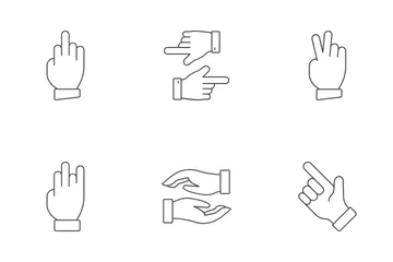 Fingeraktionen Symbolpack