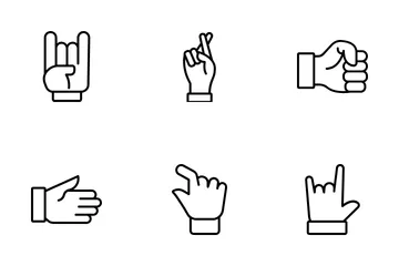 Fingeraktionen Symbolpack